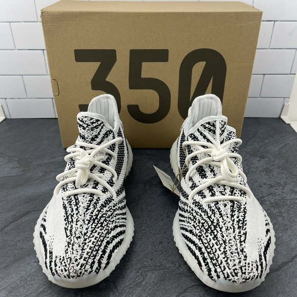 Adidas Yeezy Boost 350 v2 Zebra Size 11 Mens White Core Black Red Retro YZY SPLY - Picture 9 of 12